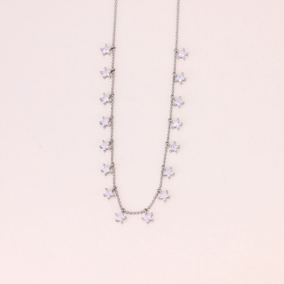 925 Sterling Silver Star Charms Chain For Women