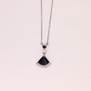 925 Sterling Silver Black Elegant Pendant Chain For Women