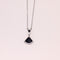 925 Sterling Silver Black Elegant Pendant Chain For Women