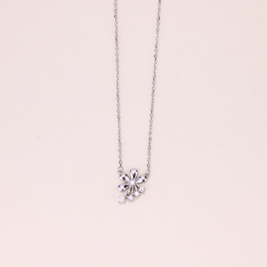 925 Sterling Silver Flozy Flower Chain For Women