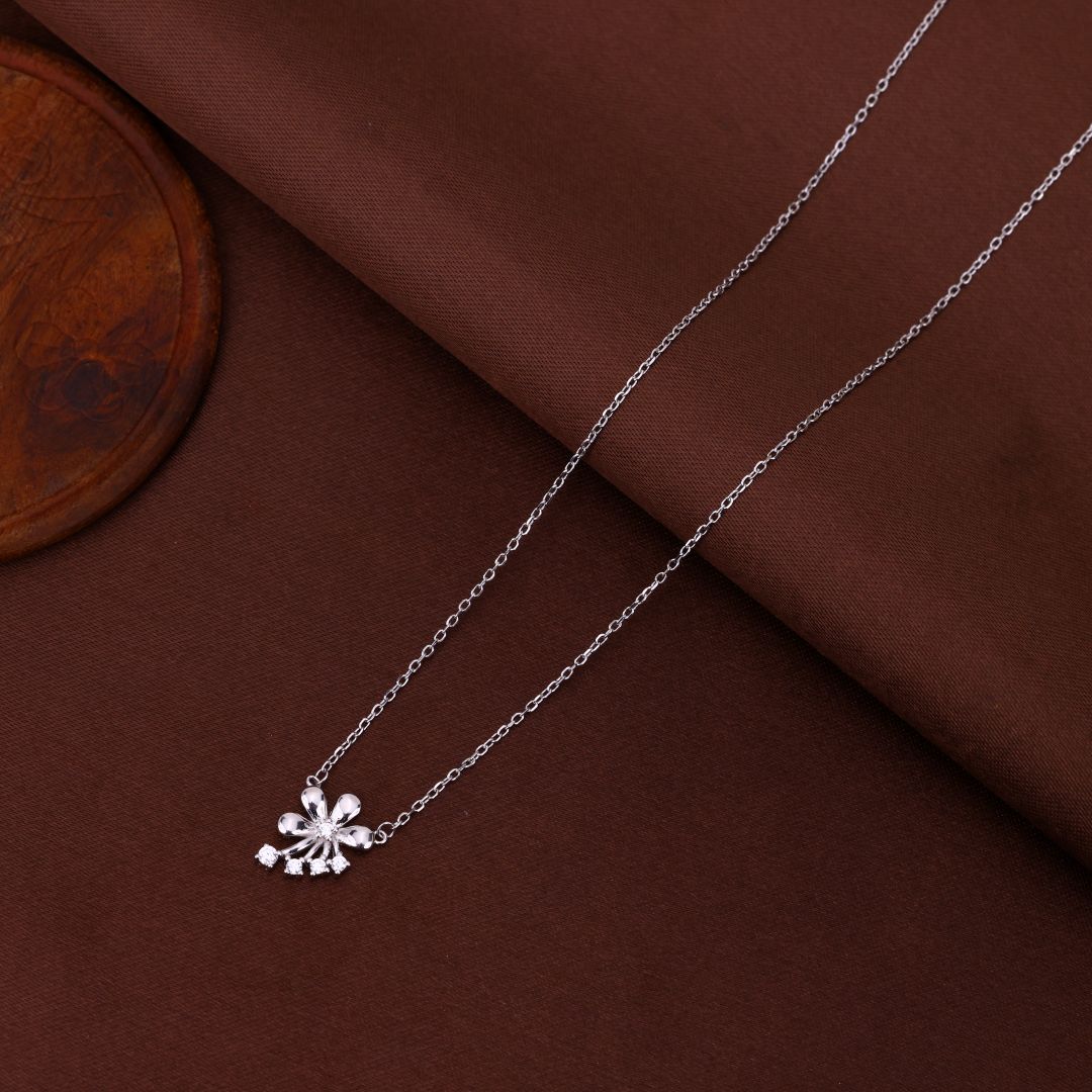 925 Sterling Silver Flozy Flower Chain For Women
