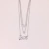 925 Sterling Silver 3 Layered Love Chain For Women