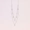 925 Sterling Silver 2 Layered Charms Chain