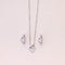 925 Sterling Silver Heart Chain Earring Set