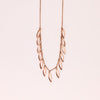 925 Sterling Silver Rose Gold Polished Petals Chain