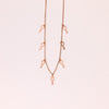 925 Sterling Silver Rose Gold Polished Key Charms Chain For Women