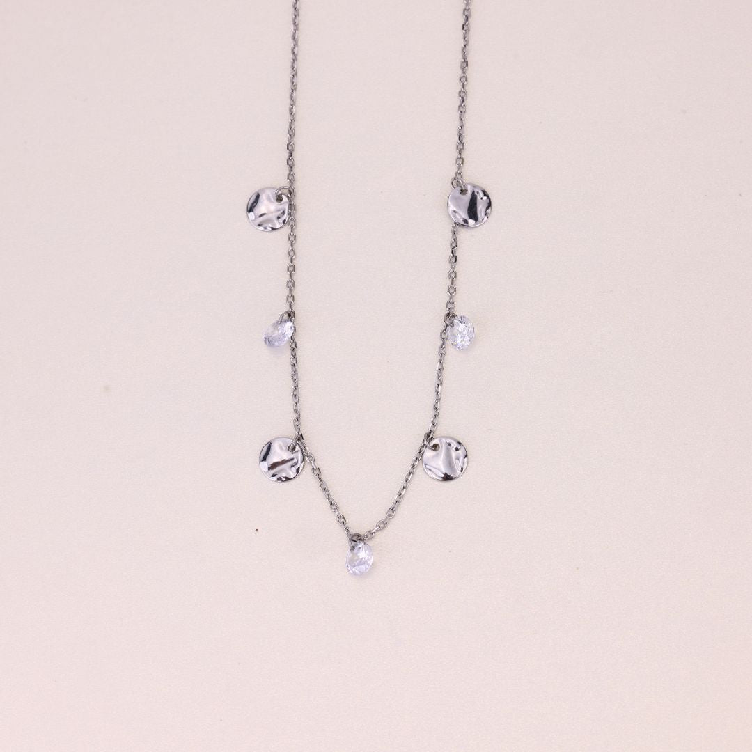 925 Sterling Silver Designer Necklace With Cubic Zircon Stones for Women