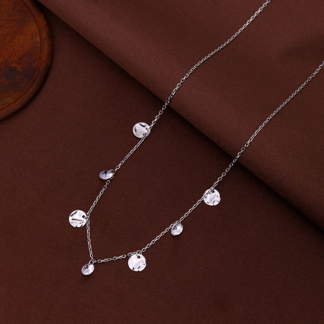 925 Sterling Silver Designer Necklace With Cubic Zircon Stones for Women