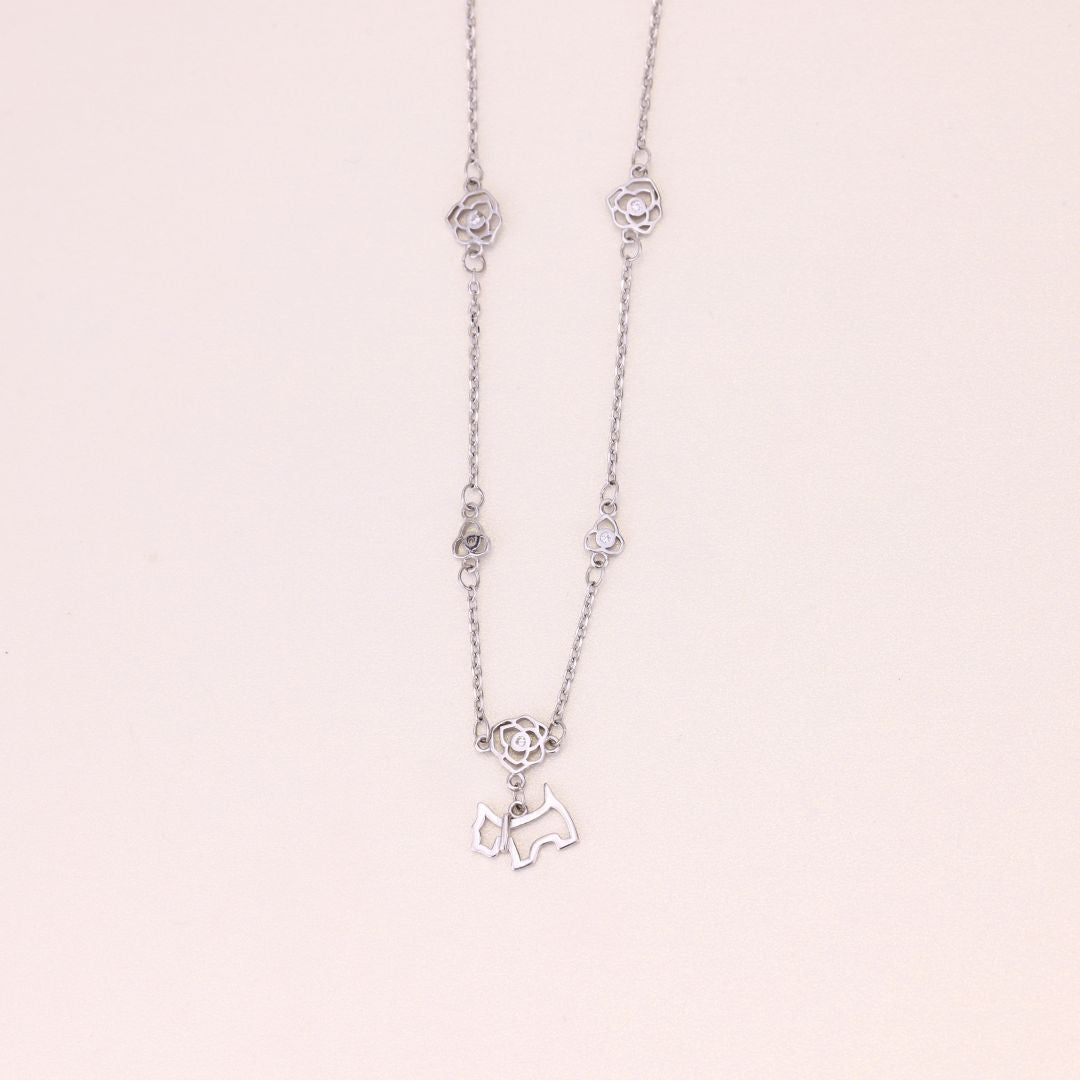 925 Sterling Silver Pet Friend Chain For Women