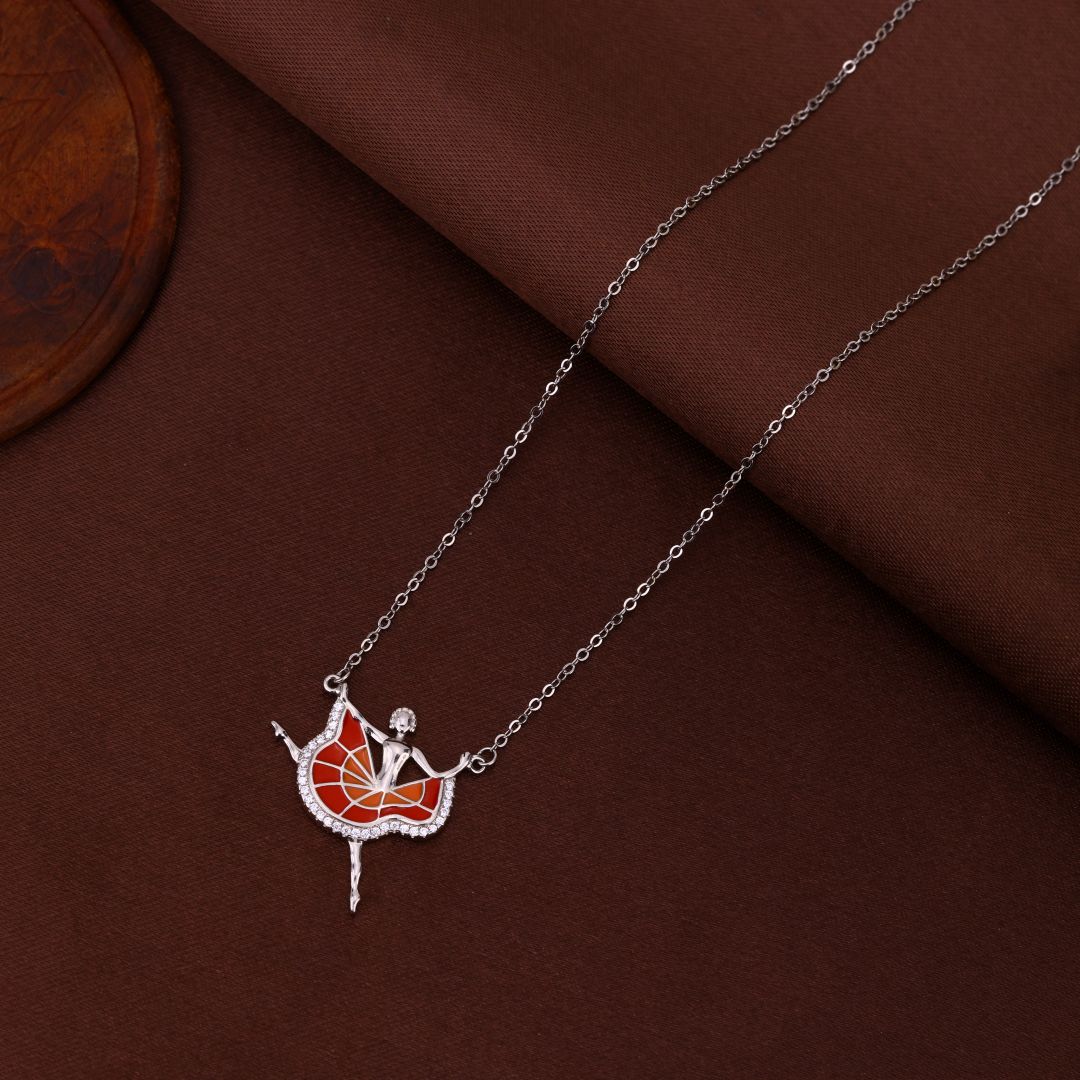 925 Sterling Silver Joyful Lady Dancing Chain