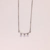925 Sterling Silver 3 Stone Chain For Women