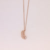 925 Silver Rose Gold Polished Feather Chain