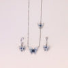 925 Sterling Silver Resin Butterfly Necklace Set