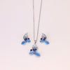 925 Sterling Silver Jewellery Blue Aesthetic Flowers With Earrings For Women