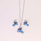 925 Sterling Silver Jewellery Blue Aesthetic Flowers With Earrings For Women