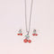 925 sterling Silver Red Cherry Necklace With Earrings For Women